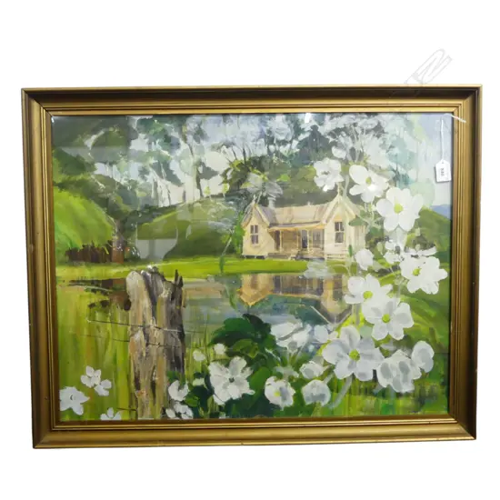 John Castle acrylic & w/c Old Farmhouse Villa. 515 x 675mm