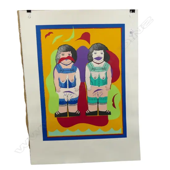 DON DRIVER 'AT THE BEACH' SCREEN PRINT 135/150. signed & dated 1982 650 x 450mm. Provenance: Estate of John Perry