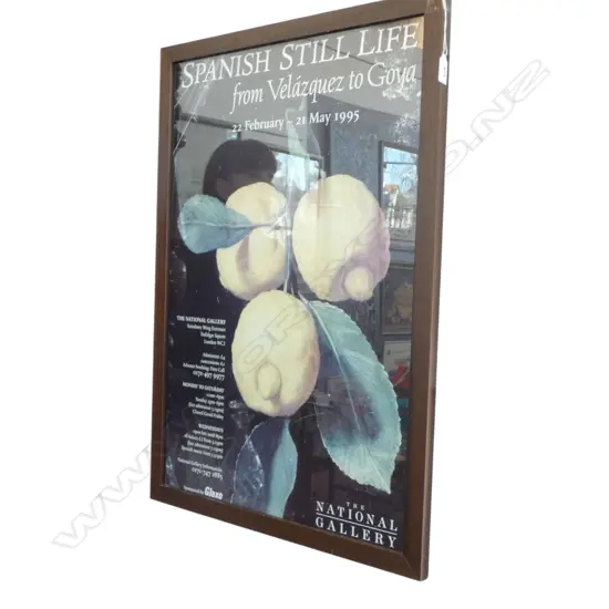 FRAMED NATIONAL GALLERY POSTER 'SPANISH STILL LIFE FROM VELAZQUEZ TO GOYA' 710x495mm