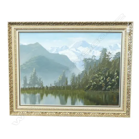 DAVID BARLOW 'LAKE MATHESON' OIL ON BOARD '80 545x750mm