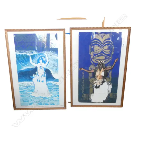 JEAN LOOMIS PR SCREENPRINTS: 'The Woman are beautiful' 14/22. 'Tangaroa above Tangaroa' 22/40 marks to lower margin. 700
