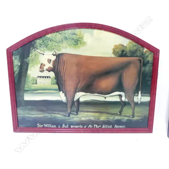 ANTIQUE STYLE BULL PRINT 460x610mm overall