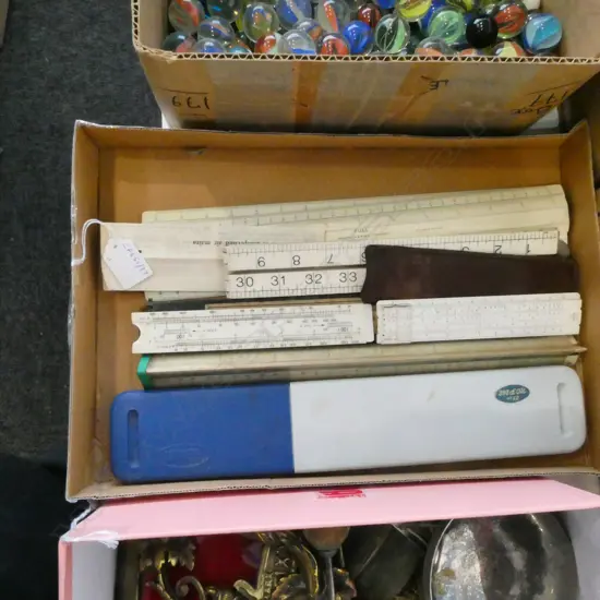 ELEVEN VINTAGE RULES – SLIDE RULES, SCALE RULES, SECTIONAL RULE ETC