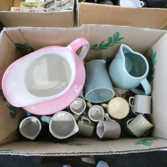 ASST JUGS INCL. CROWN LYNN COLOUR GLAZE ETC