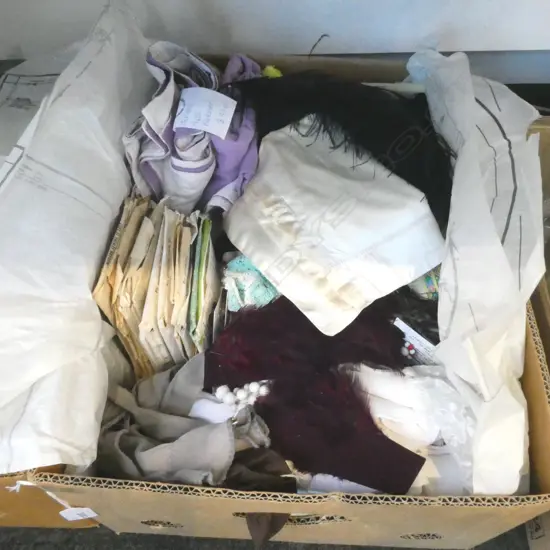 ASST. VINTAGE FASHION; LINENS, EARRINGS, GLOVES ETC