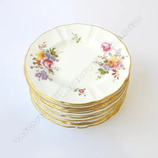 12 ROYAL CROWN DERBY POSY SIDE PLATES, D.160MM