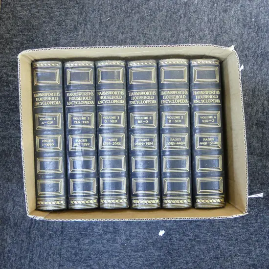 VOLS. 1-6 HARMSWORTH'S HOUSEHOLD ENCYCLOPEDIA