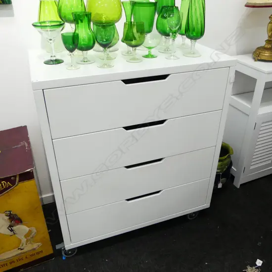 MODERN 4 DRAWER UNIT ON WHEELS 800x450x935mm