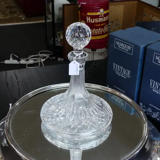 WATERFORD LISMORE SHIPS DECANTER H.260mm 190mm dia