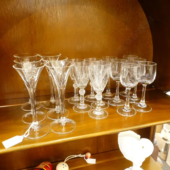 2 SETS OF SIX SMALL GLASSES + 5 OTHERS