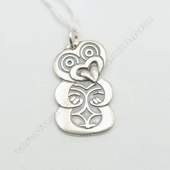 STG SILVER TIKI PENDANT H.35mm 8gms