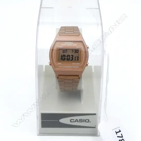 CASIO ROSE GOLD FINISH DIGITAL WRIST WATCH, BOXED AS NEW