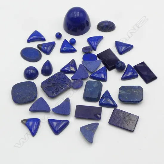 ASST. LAPIS LAZULI CUT PCS & LRG CABOCHON