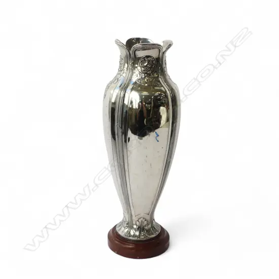 FRENCH GALLIA CHRISTOFLE SILVER PLATE VASE H.325mm