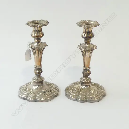 PR SILVER PLATE VINTAGE CANDLE STICKS
