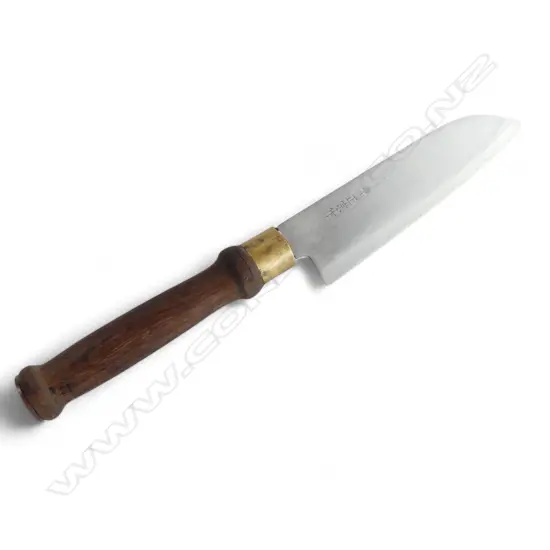 JAPANESE CHEF KNIFE, SIGNED ON BLADE L.325mm