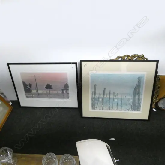 2 FRAMED PRINTS OF THE SAME ARTIST, Ed. 111/300 & 37/240, 370x570mm