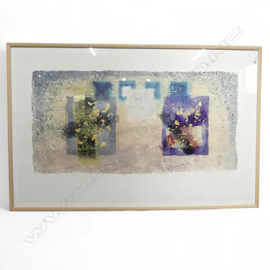 INDISTINCTLY SIGNED, EMBLEM #1, A/P MIXED MEDIA WITH GOLD LEAF, 870x1400mm