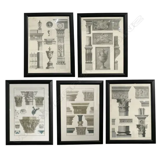 5 ARCHITECTURE PRINTS 590x425mm