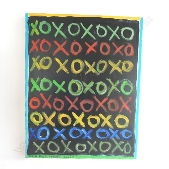 LEE FELTHAM,"XOXO", ACRYLIC ON CANVAS, SIGNED 2017,500 x 400mm , provenance below