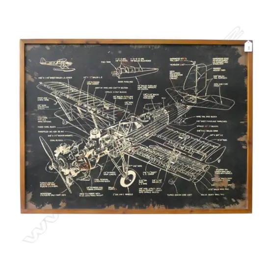 HANK CLARK PLANE PRINT 570x760mm