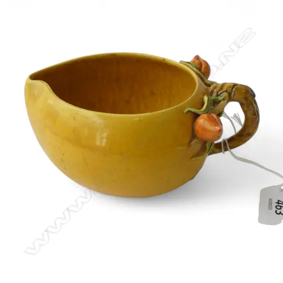 YELLOW CERAMIC CUP, QIANLONG MARK W.130mm