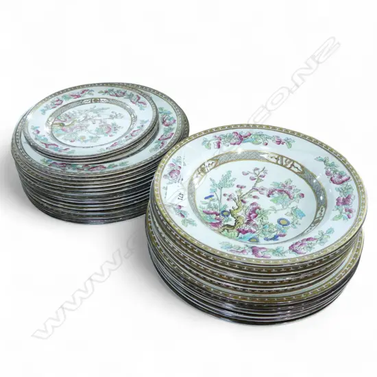 30 PCE  VICTORIAN 'INDIAN TREE' PATTERN PART DINNER SERVICE