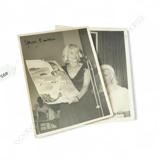 2 SIGNED JEAN BATTEN PHOTOGRAPHS C.1960 165x120mm