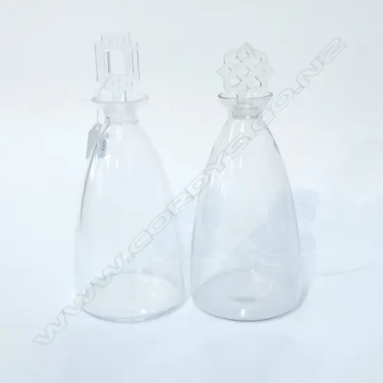 2 LALIQUE DECANTERS H.260mm