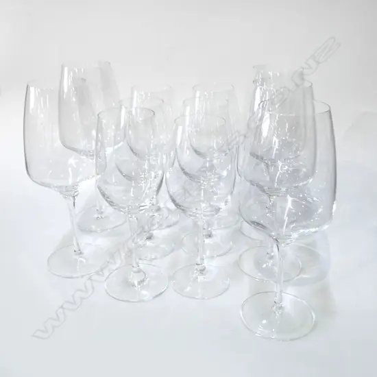 11 WINE GLASSES; 6 SPIEGELAU H.205mm w. CRAGGY RANGE LABEL, 5 STOLZLE H.235mm