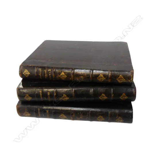 2 ANTIQUE DE GRANDPRE 'CARTOUCHE' BOOKS + LA PETITE MIONNE ANTIQUE BOOK