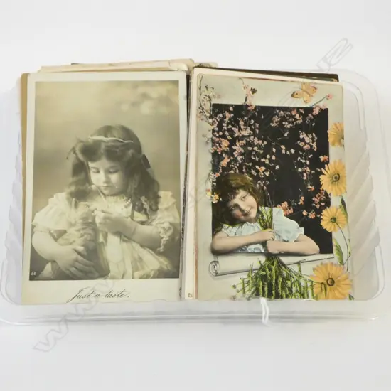 60 ANTIQUE POSTCARDS FEATURING CHILDREN 