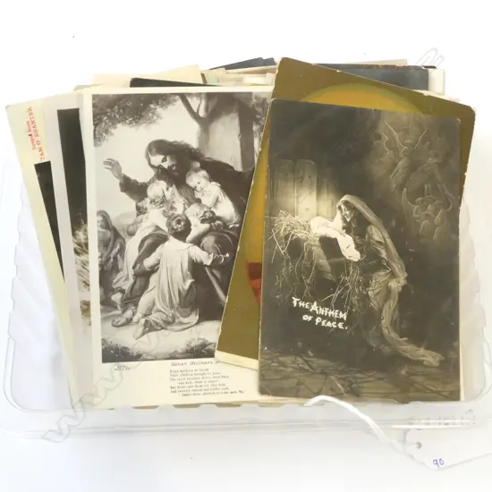 90+ OLD RELIGIOUS POSTCARDS JESUS, MARY, ANGELS, ETC