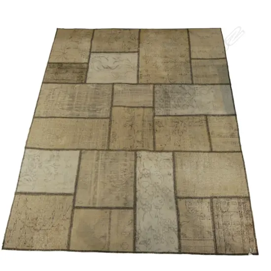 LGE PATCHWORK TYPE RUG. W.1720mm. L.2100mm. Labelled 'dhoku'