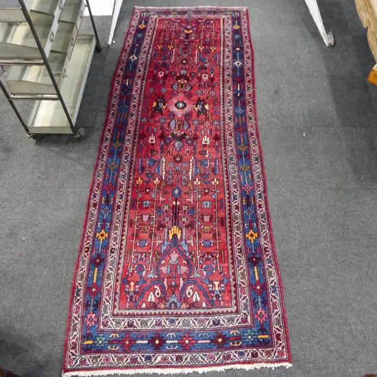 HAND KNOTTED WOOL PILE RUG 3050x1100mm