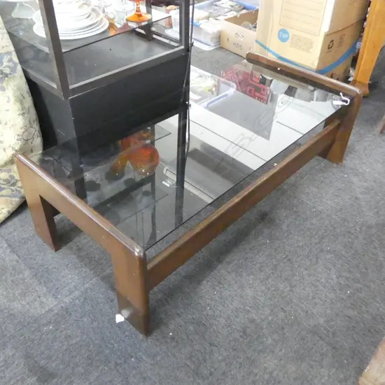 MODERN GLASS COFFEE TABLE 1260x600x380mm