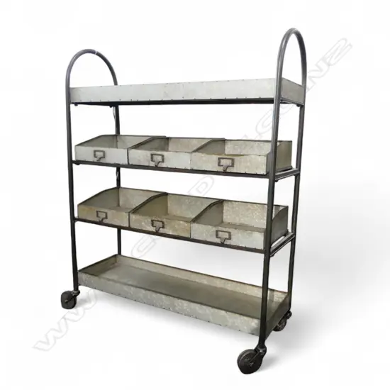 INDUSTRIAL SHELVING UNIT ON WHEELS 920x330x1160mm