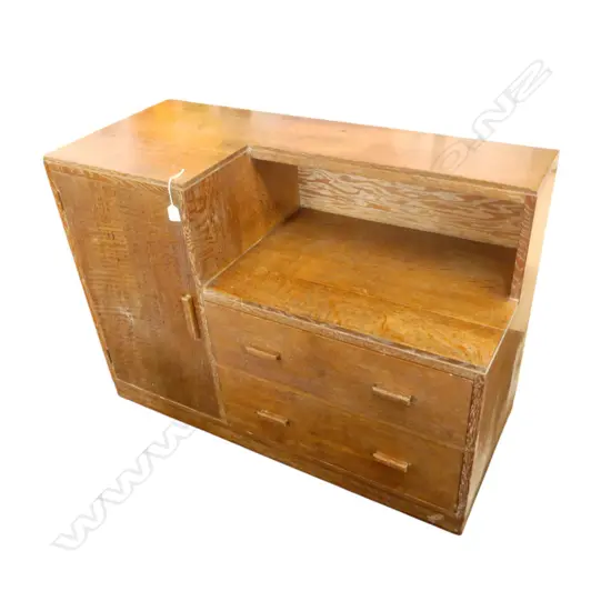 HEALS OAK CUPBOARD AND TWO DRAWER UNIT 1070 x 450 x 770mm