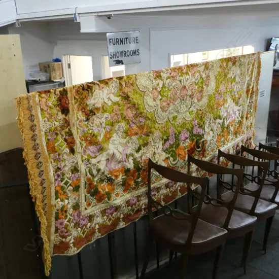 LG ITALIAN YELLOW VELVET WALL HANGING / BED COVER