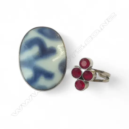 1x 925 SILVER RING size N & 1 COSTUME RING