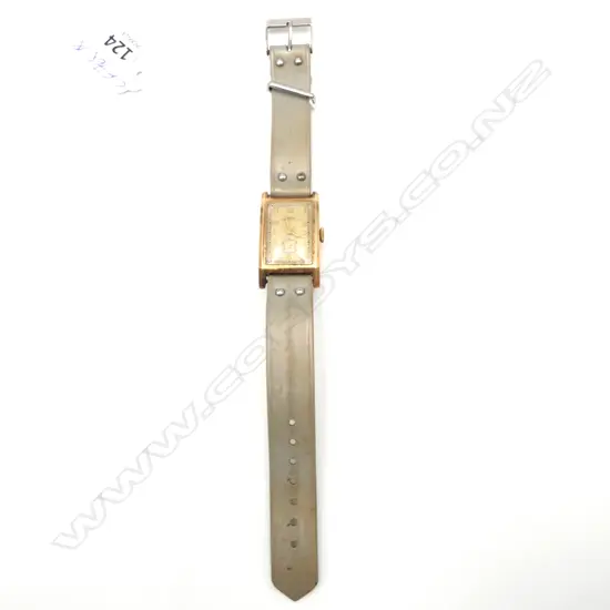 GENT'S 1930'S ART DECO 'Vulcain Chronometre' 14ct GOLD 'TANK' SHAPE WRISTWATCH 20gms total. running