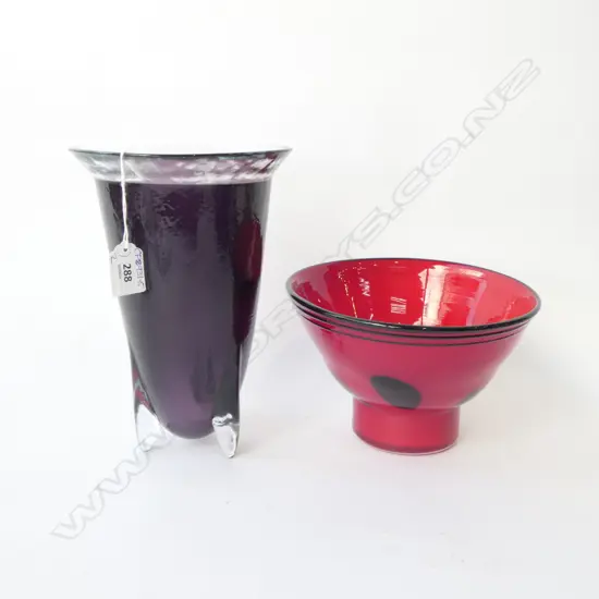 2 GLASS VASES H.250mm