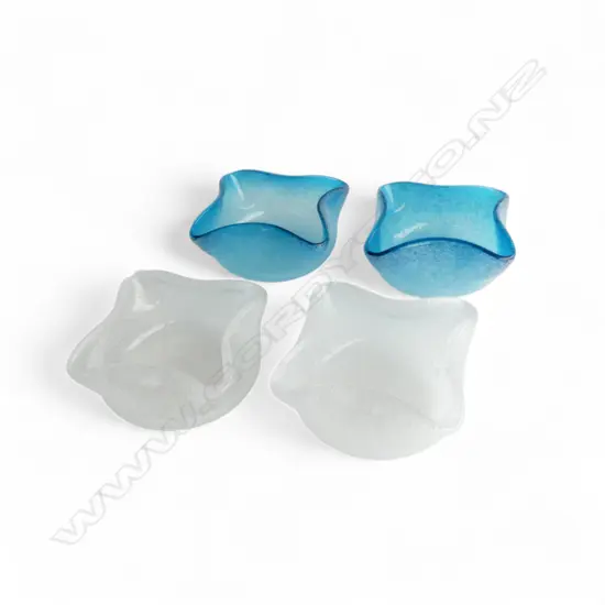 2 PRS MURANO GLASS BOWLS 90x90mm