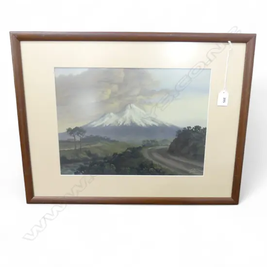 J. R. MAYCLAIR, MT EGMONT, OIL ON BOARD 260x360mm