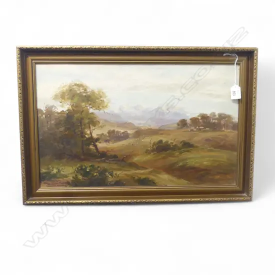 W ALLEN BOLLARD, SOUTH ISLAND SCENE, OIL ON BOARD, SIGNED & DATED 08, 320 x 520mm