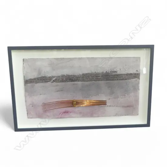 GAIL HAFFERN 'ORGANIC MACHINES NO 10' MIXED MEDIA ON CANVAS 1999 370x700mm 