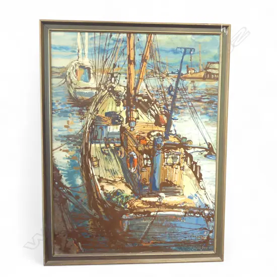 HAROLD COUP ‘WAIWERA’, LARGE OIL ON BOARD, SIGNED & DATED 77, 1200 x 890mm