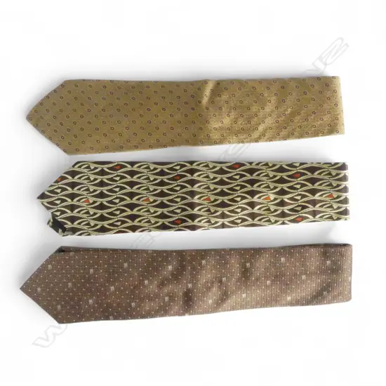 3 100% SILK TIES, BURBERRY + 2 OTHER