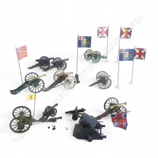 ASST. MINIATURE TOY ARTILLARY PCES etc INCLUDING PENCIL SHARPENERS