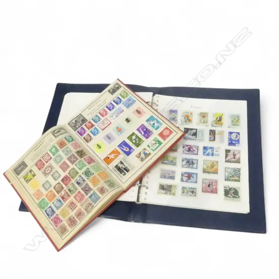 2 VINTAGE STAMP ALBUMS WORLD STAMPS